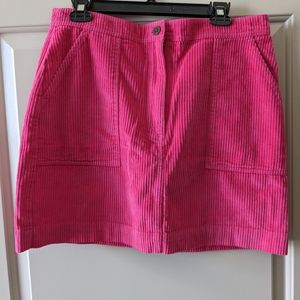 New Gap Hot Pink Corduroy Skirt 8 Tall